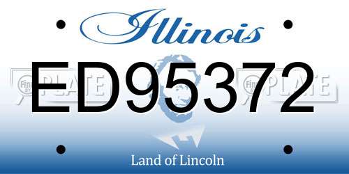 ED95372 Illinois License Plate