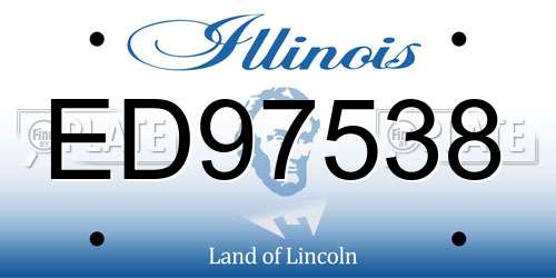 ED97538 Illinois License Plate