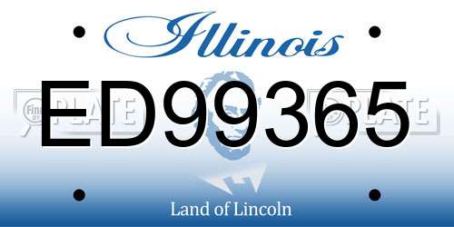 ED99365 Illinois License Plate