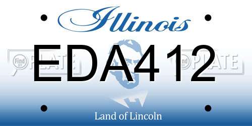 EDA412 Illinois License Plate
