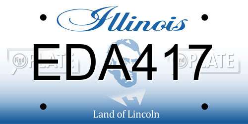 EDA417 Illinois License Plate
