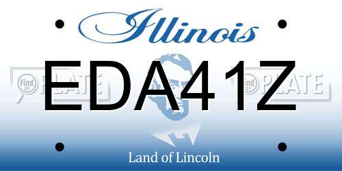 EDA41Z Illinois License Plate