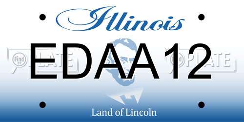 EDAA12 Illinois License Plate