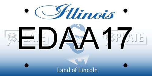 EDAA17 Illinois License Plate