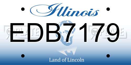 EDB7179 Illinois License Plate