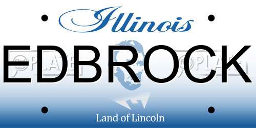 EDBROCK Illinois License Plate