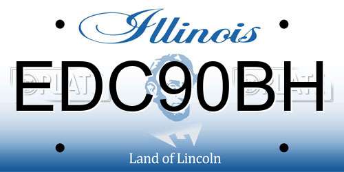EDC90BH Illinois License Plate