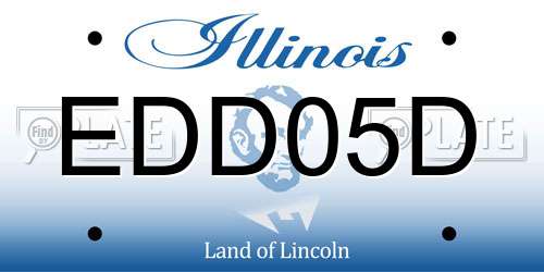 EDD05D Illinois License Plate
