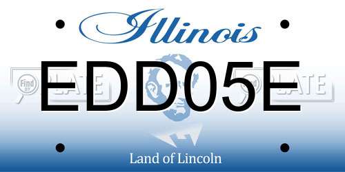 EDD05E Illinois License Plate