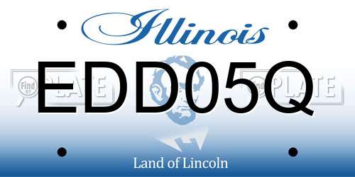 EDD05Q Illinois License Plate