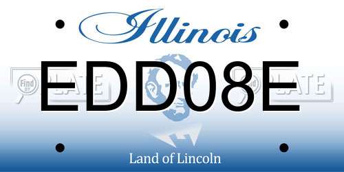 EDD08E Illinois License Plate