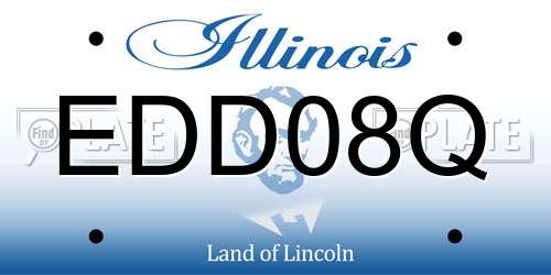 EDD08Q Illinois License Plate