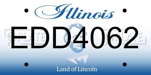 EDD4062 Illinois License Plate