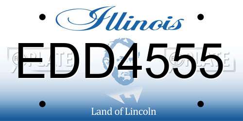 EDD4555 Illinois License Plate
