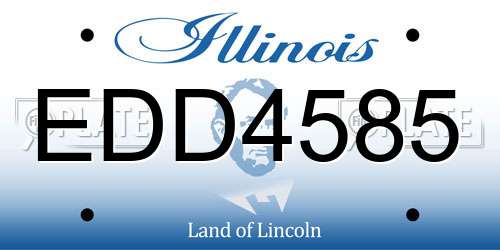 EDD4585 Illinois License Plate