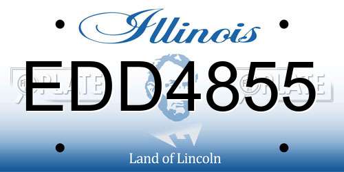 EDD4855 Illinois License Plate