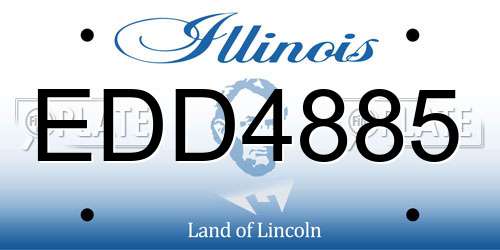EDD4885 Illinois License Plate