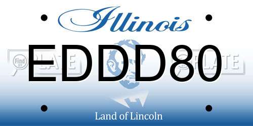 EDDD80 Illinois License Plate
