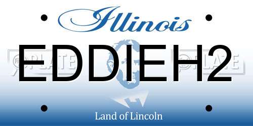 EDDIEH2 Illinois License Plate