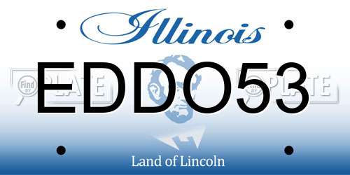 EDDO53 Illinois License Plate