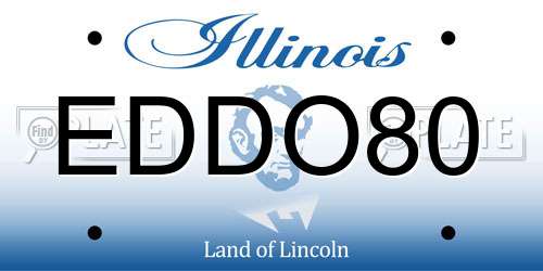 EDDO80 Illinois License Plate