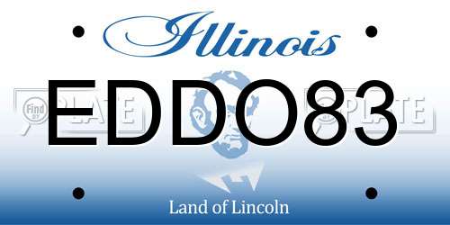 EDDO83 Illinois License Plate