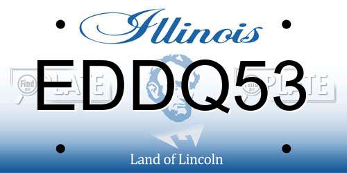 EDDQ53 Illinois License Plate