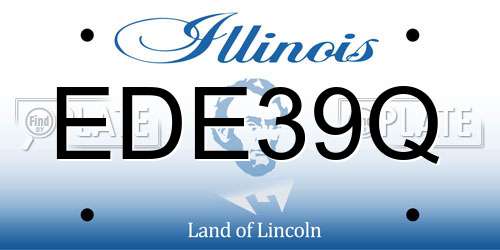 EDE39Q Illinois License Plate