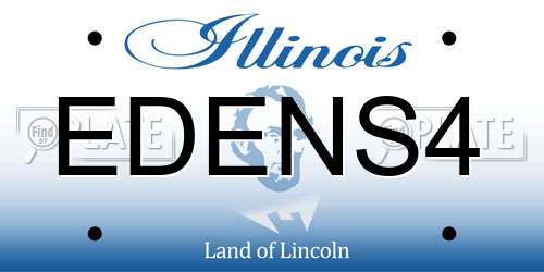 EDENS4 Illinois License Plate