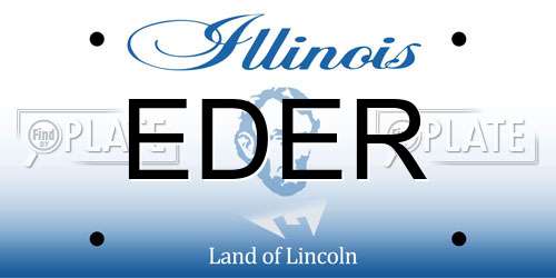 EDER Illinois License Plate