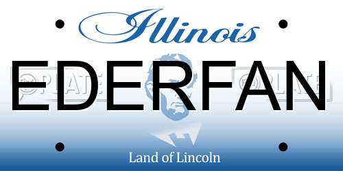 EDERFAN Illinois License Plate