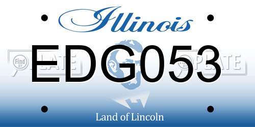 EDG053 Illinois License Plate