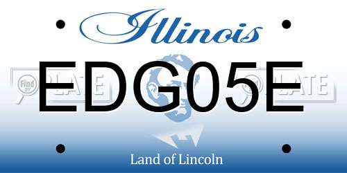 EDG05E Illinois License Plate