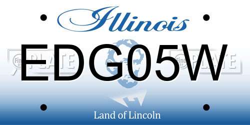 EDG05W Illinois License Plate