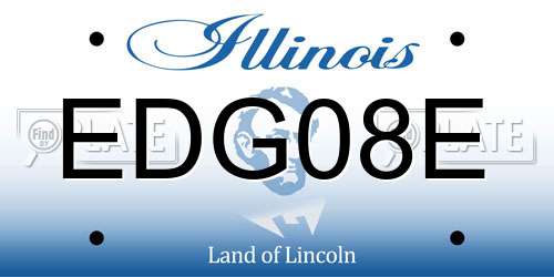 EDG08E Illinois License Plate