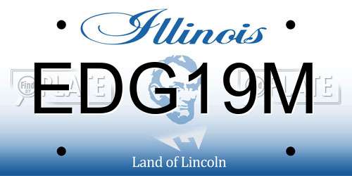 EDG19M Illinois License Plate