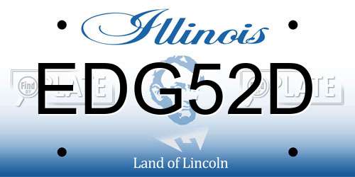 EDG52D Illinois License Plate