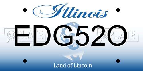 EDG52O Illinois License Plate