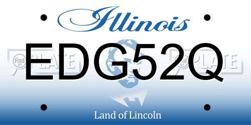 EDG52Q Illinois License Plate