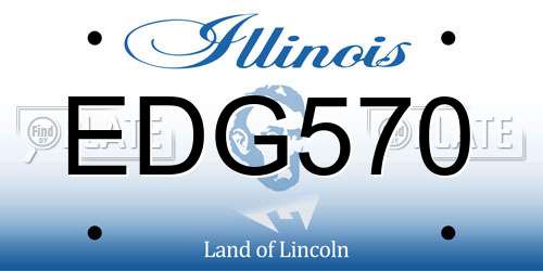 EDG570 Illinois License Plate
