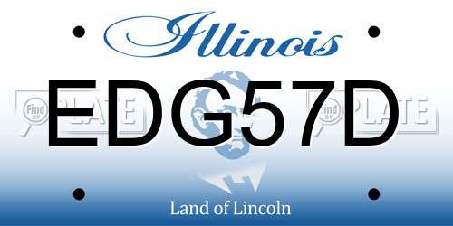 EDG57D Illinois License Plate