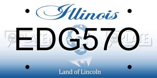 EDG57O Illinois License Plate
