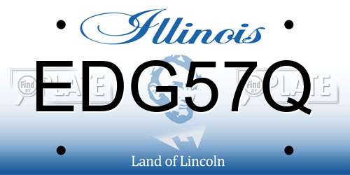 EDG57Q Illinois License Plate