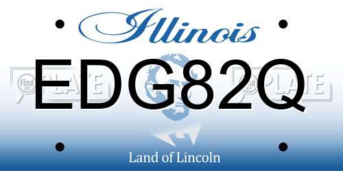 EDG82Q Illinois License Plate