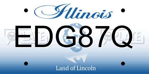 EDG87Q Illinois License Plate