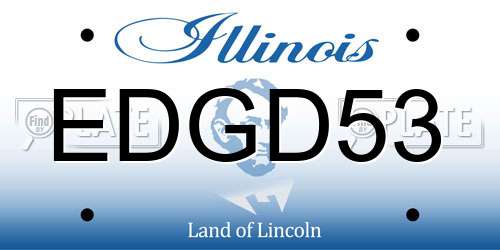 EDGD53 Illinois License Plate