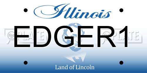 EDGER1 Illinois License Plate
