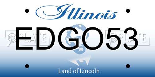 EDGO53 Illinois License Plate