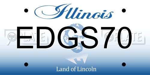EDGS70 Illinois License Plate