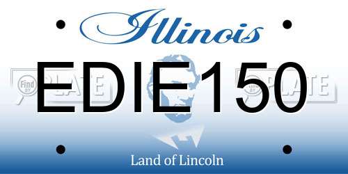 EDIE150 Illinois License Plate